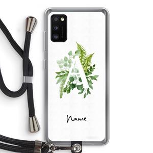 CaseCompany Green Brush: Samsung Galaxy A41 Transparant Hoesje met koord