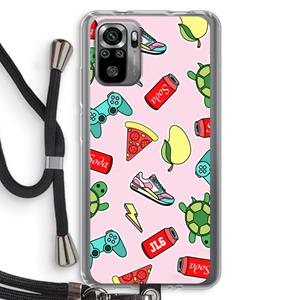 CaseCompany Things Jamie Loves: Xiaomi Redmi Note 10S Transparant Hoesje met koord