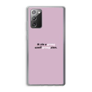 CaseCompany uzelf graag zien: Samsung Galaxy Note 20 / Note 20 5G Transparant Hoesje