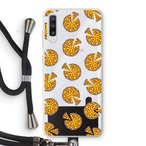 CaseCompany You Had Me At Pizza: Samsung Galaxy A70 Transparant Hoesje met koord