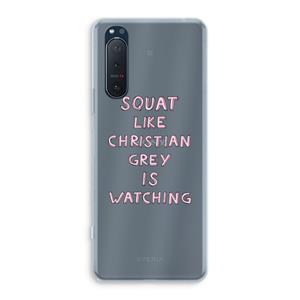 CaseCompany Christian Grey: Sony Xperia 5 II Transparant Hoesje