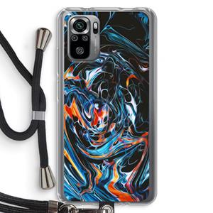 CaseCompany Black Unicorn: Xiaomi Redmi Note 10S Transparant Hoesje met koord