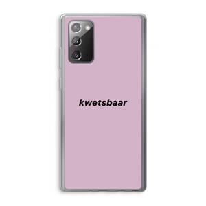 CaseCompany kwetsbaar: Samsung Galaxy Note 20 / Note 20 5G Transparant Hoesje
