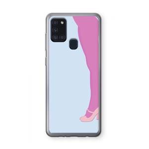 CaseCompany Pink panty: Samsung Galaxy A21s Transparant Hoesje