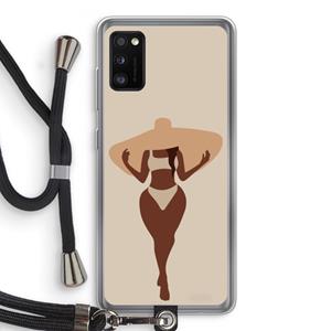 CaseCompany Let's get salty: Samsung Galaxy A41 Transparant Hoesje met koord