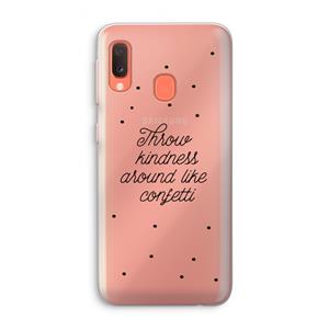 CaseCompany Confetti: Samsung Galaxy A20e Transparant Hoesje