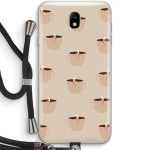 CaseCompany Morning coffee: Samsung Galaxy J7 (2017) Transparant Hoesje met koord