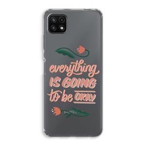 CaseCompany Optimistic flower girl: Samsung Galaxy A22 5G Transparant Hoesje