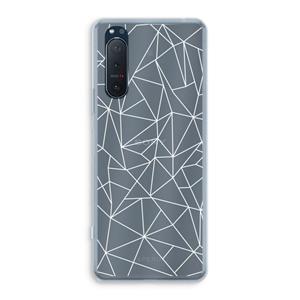 CaseCompany Geometrische lijnen wit: Sony Xperia 5 II Transparant Hoesje