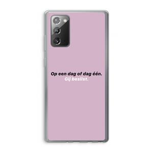 CaseCompany gij beslist: Samsung Galaxy Note 20 / Note 20 5G Transparant Hoesje