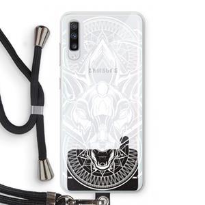 CaseCompany Oh Deer: Samsung Galaxy A70 Transparant Hoesje met koord