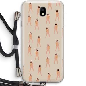 CaseCompany You're so golden: Samsung Galaxy J7 (2017) Transparant Hoesje met koord