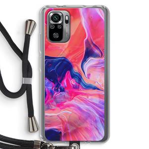 CaseCompany Earth And Ocean: Xiaomi Redmi Note 10S Transparant Hoesje met koord