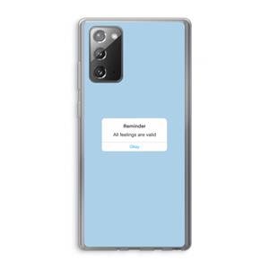 CaseCompany Reminder: Samsung Galaxy Note 20 / Note 20 5G Transparant Hoesje