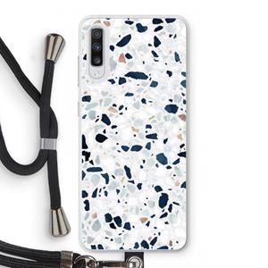 CaseCompany Terrazzo N°1: Samsung Galaxy A70 Transparant Hoesje met koord