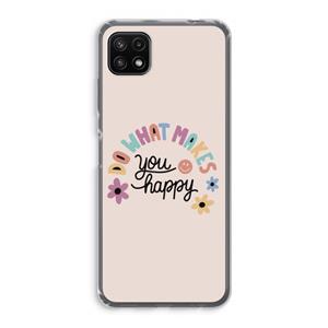 CaseCompany Happy days: Samsung Galaxy A22 5G Transparant Hoesje