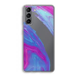 CaseCompany Zweverige regenboog: Samsung Galaxy S21 Transparant Hoesje