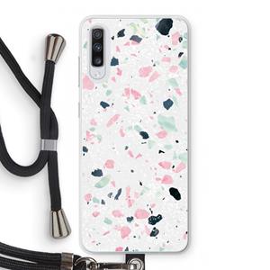 CaseCompany Terrazzo N°3: Samsung Galaxy A70 Transparant Hoesje met koord