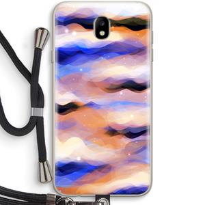 CaseCompany Donkere Wolken: Samsung Galaxy J7 (2017) Transparant Hoesje met koord