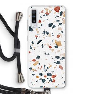 CaseCompany Terrazzo N°4: Samsung Galaxy A70 Transparant Hoesje met koord