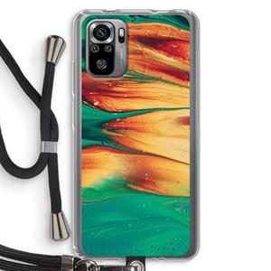 CaseCompany Green Inferno: Xiaomi Redmi Note 10S Transparant Hoesje met koord