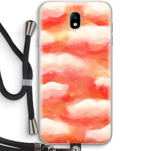 CaseCompany Lichte Wolken: Samsung Galaxy J7 (2017) Transparant Hoesje met koord