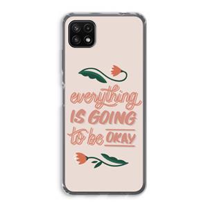 CaseCompany Optimistic flower girl: Samsung Galaxy A22 5G Transparant Hoesje