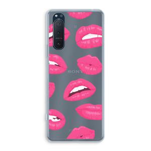 CaseCompany Bite my lip: Sony Xperia 5 II Transparant Hoesje