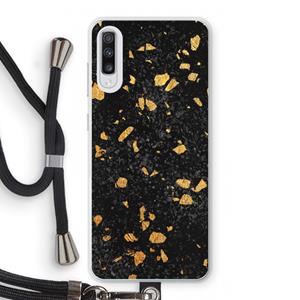 CaseCompany Terrazzo N°7: Samsung Galaxy A70 Transparant Hoesje met koord