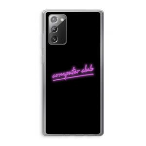 CaseCompany Vice Black: Samsung Galaxy Note 20 / Note 20 5G Transparant Hoesje