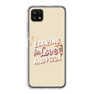 CaseCompany Pizza is the answer: Samsung Galaxy A22 5G Transparant Hoesje