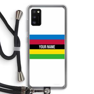 CaseCompany WK Wielrennen: Samsung Galaxy A41 Transparant Hoesje met koord