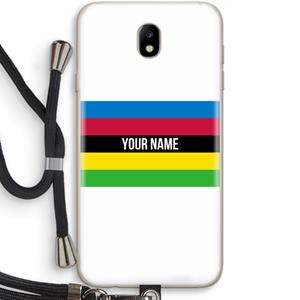 CaseCompany WK Wielrennen: Samsung Galaxy J7 (2017) Transparant Hoesje met koord
