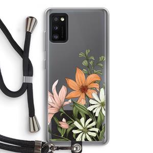 CaseCompany Floral bouquet: Samsung Galaxy A41 Transparant Hoesje met koord