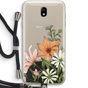 CaseCompany Floral bouquet: Samsung Galaxy J7 (2017) Transparant Hoesje met koord