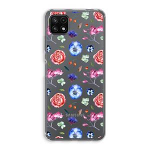 CaseCompany Bloemetjes: Samsung Galaxy A22 5G Transparant Hoesje