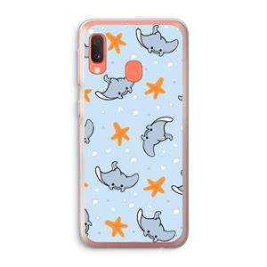 CaseCompany Manta: Samsung Galaxy A20e Transparant Hoesje