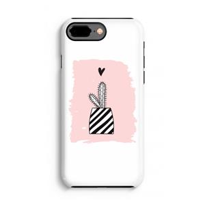 CaseCompany Zwart-wit cactus: iPhone 8 Plus Tough Case