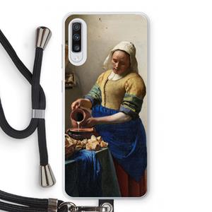 CaseCompany The Milkmaid: Samsung Galaxy A70 Transparant Hoesje met koord