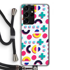 CaseCompany 8-bit N°2: Samsung Galaxy S21 Ultra Transparant Hoesje met koord