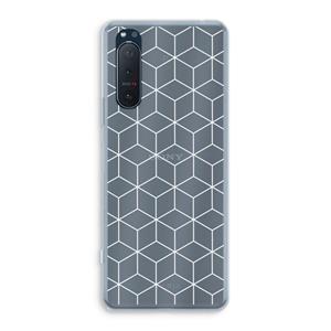 CaseCompany Zwart-witte kubussen: Sony Xperia 5 II Transparant Hoesje