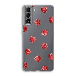 CaseCompany Framboosjes: Samsung Galaxy S21 Transparant Hoesje