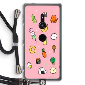 CaseCompany Happy bento friends: Sony Xperia XZ2 Transparant Hoesje met koord