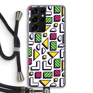CaseCompany 8-bit N°4: Samsung Galaxy S21 Ultra Transparant Hoesje met koord