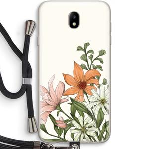 CaseCompany Floral bouquet: Samsung Galaxy J7 (2017) Transparant Hoesje met koord