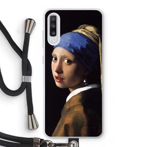 CaseCompany The Pearl Earring: Samsung Galaxy A70 Transparant Hoesje met koord