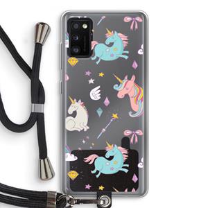 CaseCompany Fantasiewereld: Samsung Galaxy A41 Transparant Hoesje met koord