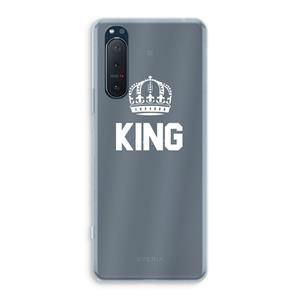CaseCompany King zwart: Sony Xperia 5 II Transparant Hoesje