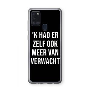 CaseCompany Meer verwacht - Zwart: Samsung Galaxy A21s Transparant Hoesje