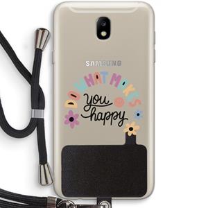 CaseCompany Happy days: Samsung Galaxy J7 (2017) Transparant Hoesje met koord